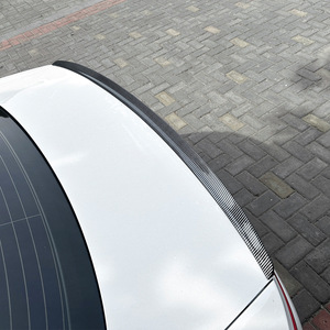 Audi A5 8T Coupe Rear Spoiler Piano <b>Black</b> Carbon Fiber Texture ABS Ducktail <b>Trunk</b> Lip 2007-2016 S5 Models - Product Image 4