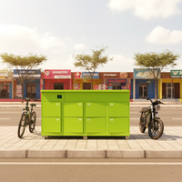 Armoire de remplacement de batteries extérieure à 8 emplacements avec BMS intégré, système de refroidissement par air, protection IP54 pour station de recharge de vélos électriques et véhicules électriques