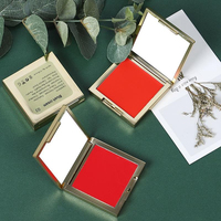 Palette de fard à joues crème vegan, haute pigmentation, longue tenue, avec miroir, logo personnalisé, marque privée, luxe doré, OEM ODM