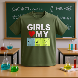 Las chicas adoran mi camiseta de ciencia y química, camiseta divertida con memes, camiseta con diseño de meme, embarazosa, inapropada - Product Image 3