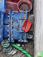 Adaptateur à bride en fonte ductile avec tirant pour projets de traitement de l'eau et d'ingénierie municipale, raccord Dresser NPT