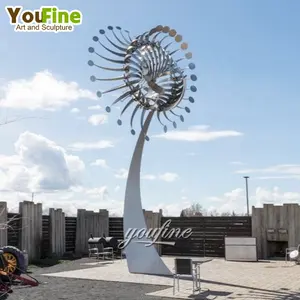 Berühmter Garten im Freien Moderne kinetische Energie skulptur aus rostfreiem Stahl