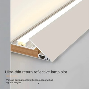 73.2 * 30.2MMコーブ照明石膏LEDプロファイル天井間接乾式壁アルミニウムLEDプロファイル照明 - Product Image 3