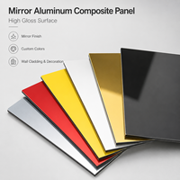 Panneau composite en aluminium multicolore effet miroir, panneau de façade pour villa, signalétique de magasin et décoration de plafond intérieur