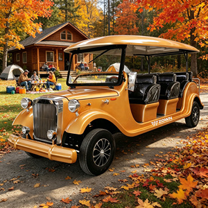 Voiture électrique multifonctionnelle vintage, chariot classique à l'ancienne pour l'affichage et les visites dans les halls d'hôtel - Product Image 1