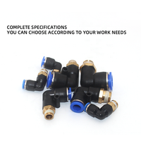 Raccord pneumatique à filetage mâle métrique PL 6 mm 8 mm 10 mm 12 mm 14 mm 16 mm en plastique à connexion rapide