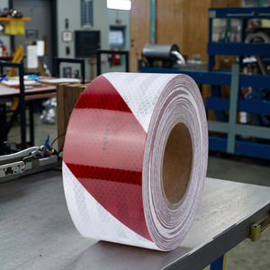 련싱 엔지니어급 프리즘 울트라 트래픽 단면 경고 안전 반사 테이프 (트럭용) 빨간색 및 흰색 - Product Image 1