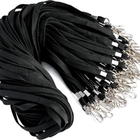 Lanière plate personnalisée en polyester écologique avec clip métallique pour badge d'identification, événements et personnel – Vente en gros