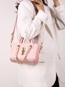 Bolso Cruzado con Alfabeto A LA Moda, Bandolera con Cadena Texturizada de Estilo Clásico, Bolso de Hombro de Lujo para Mujer, Novedad - Product Image 4