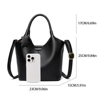 Sacs à main en cuir souple pour femmes, sac à bandoulière vintage, sac de luxe pour femmes, grande capacité, doublure en polyester, fermeture à glissière