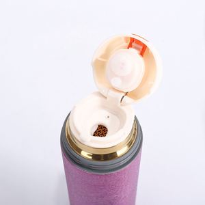480ml Luxury Hammered Titanium Plated Insulated Water Bottle Creative <b>Tea</b> Separation Vacuum Flask Business Gift with <b>Infuser</b> - Product Image 4