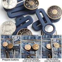 Celana Jeans kancing melar, celana Jeans Toggle logam paduan desain baru