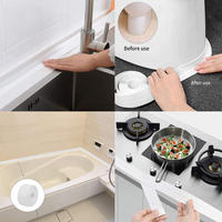 Ruban d'étanchéité PVC TOBS pour salle de bain, étanche, pour évier de cuisine, douche, joint de carrelage, bande de calfeutrage murale, ruban de bordure pour salle de bain et cuisine