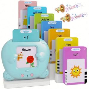 Máquina de Aprendizaje JY para Niños, Tarjetas de Memoria Interactivas con Audio, Libro Electrónico de Idiomas, Plástico Ecológico, Juguetes para Aprender Palabras en Inglés, Coloridos - Product Image 1