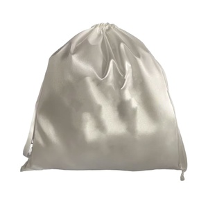 Bolsa de Satén de Seda con Cordón para Empaque de Extensiones de Cabello, Pestañas, Pelucas y Joyería, con Logotipo Personalizado - Product Image 1