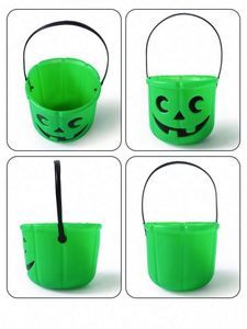 Trick or Treat Pumpkin <b>Plastic</b> Candy <b>Bucket</b> With Handle Party Decorations Halloween Supplies - Product Image 6