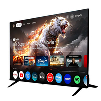 Televisor LED 4K Smart TV de 24, 32, 43, 50, 55, 65, 75, 85 y 100 Pulgadas, Android 15, LCD, con Control Remoto por Voz, Home Theater