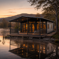 Maison conteneur pliable Jiezhu à double aile extensible, espace de vie épaissi et respirant pour dortoir et usage domestique
