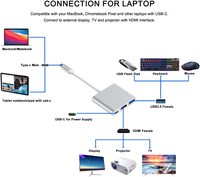 4K USB Type C vers HDMI adaptateur HDMI mâle vers USB C femelle Hub pour Macbook Pro iMac ordinateur tablette PC ordinateur portable Nintendo Switch
