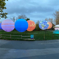 Parc décoratif grande lumière Led système solaire lune soleil terre Jupiter Mars saturne neuf planète ballons planètes gonflables géantes