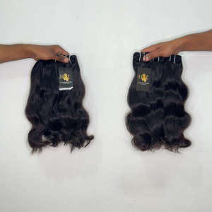 Extensiones de Cabello Ondulado al por Mayor, Cabello Humano Ondulado Natural de Templo Indio sin Procesar con Cutícula Alineada, Proveedores de Cabello Humano Indio - Product Image 1