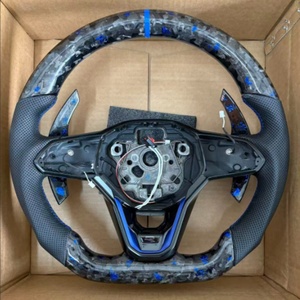 Volant en cuir en fibre de carbone forgé de haute qualité pour Volkswagen vw <span class=keywords><strong>Golf</strong></span> 4 5 6 <span class=keywords><strong>7</strong></span> 8 GTI <span class=keywords><strong>GTD</strong></span> Accessoires intérieurs automobiles - Product Image 1
