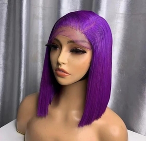 Perruque Bob Courte Droite <span class=keywords><strong>Blonde</strong></span> 613 avec Mèches, Cheveux Humains, Fermeture Frontale en Dentelle, Sans Colle, Vente en Gros, Fournisseur de Cheveux Populaire, Livraison Directe - Product Image 3