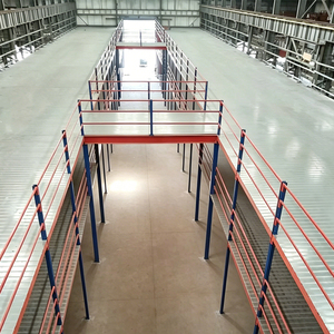 Demontabel Modulair Zwaarbelastbaar 2-laags Corrosiebestendig Stalen Magazijn Mezzanine Opslagrek - Product Image 2