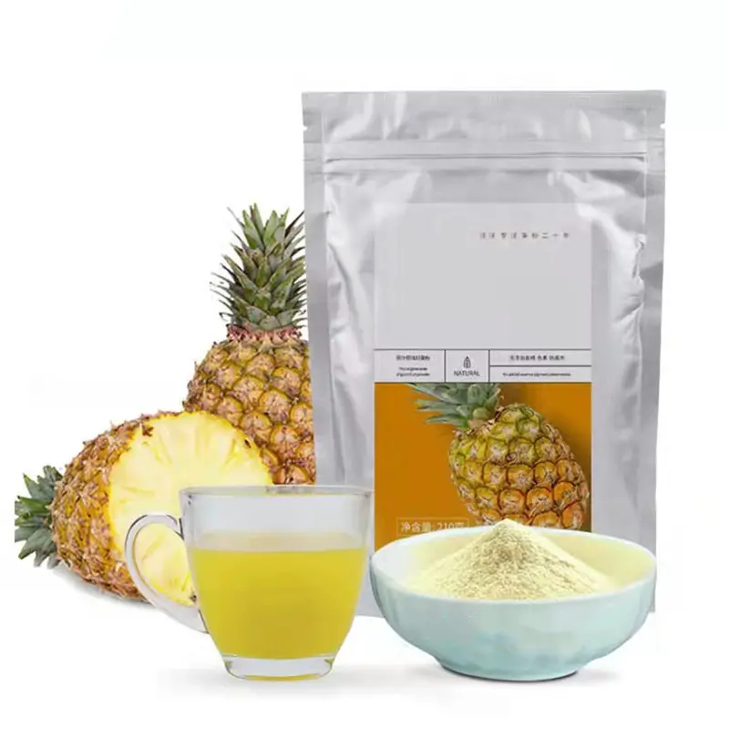 Prezzo di fornitura di fabbrica biologico naturale fresco secco ananas frutta in polvere per il succo istantaneo