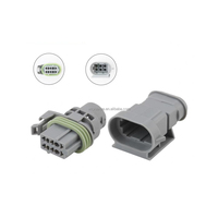 Conector Automotriz Impermeable de 6 Pines, Color Gris, DJ7066YA-3.5-11/21, Enchufe Sellado de Alta Resistencia para ECU, Sensor y Arnés de Iluminación