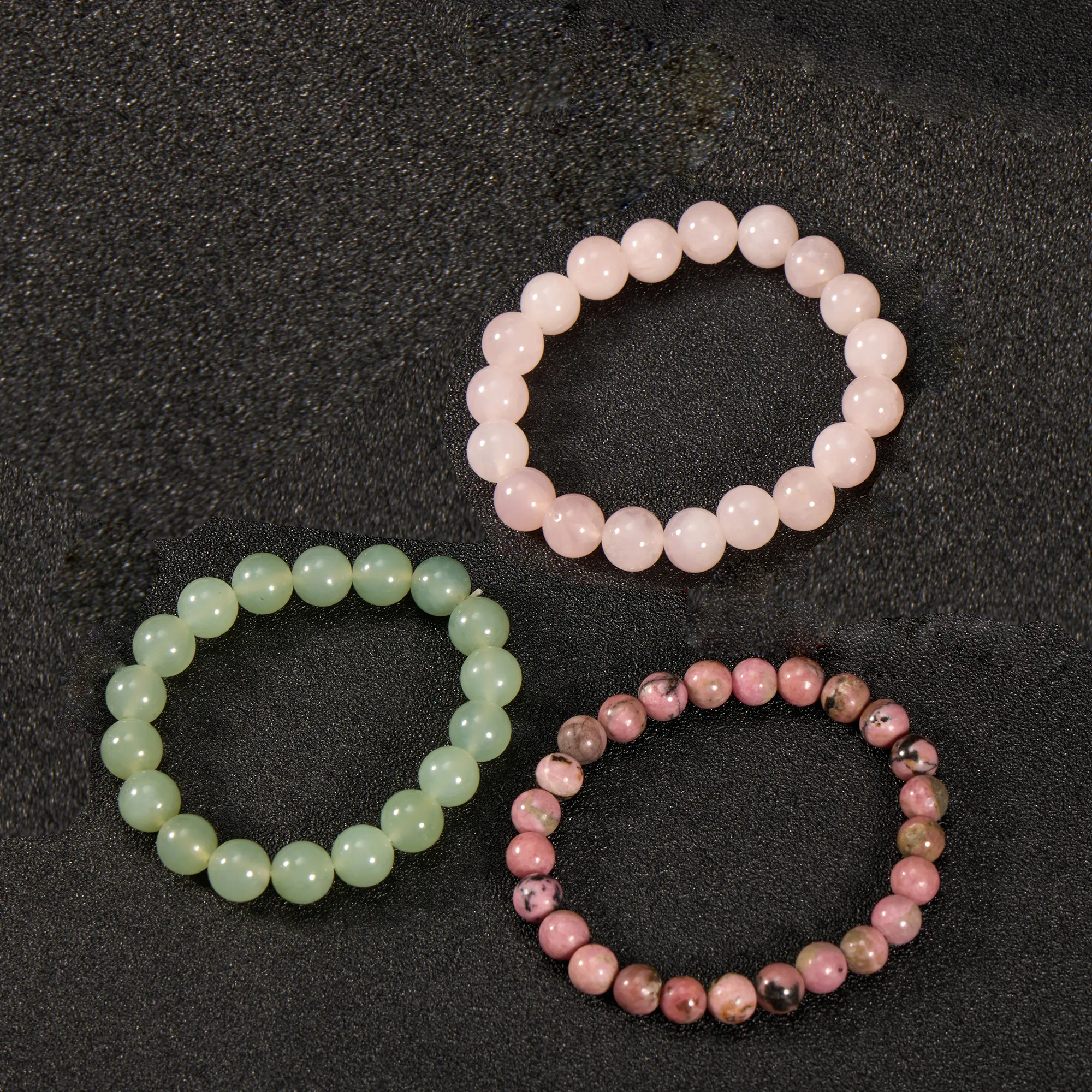 Natural Rose Quartz/Green Aventurine/Rhodonite Prayer Beads Bracelet Meditation Men Women Jewelry Gift