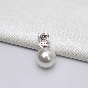 Colgante de Plata S925 con Accesorios Incrustados Hechos a Mano, Soporte Simple para Perlas DIY, para Mujer - Product Image 3