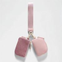 Portefeuille de poignet unisexe en nylon avec fermeture éclair, double pochette, porte-clés portable, écologique, mini, doublure en polyester de 3 pouces – Vente en gros USA