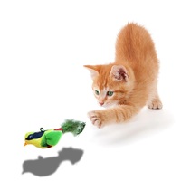 Jouets pour chats et oiseaux interactifs modernes de haute qualité, réalistes, en coton, avec son couineur, sonore, à la catnip, durables, suspendus et rétractables