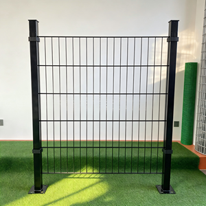 Panneau de clôture routière double à revêtement <span class=keywords><strong>en</strong></span> poudre avec deux barres, clôture <span class=keywords><strong>en</strong></span> treillis métallique à double fil horizontal 6/5/6 8/6/8 - Product Image 1