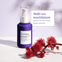 Minyak Jarak Organik Alami Cold-Pressed untuk Meningkatkan Pertumbuhan Rambut, Bulu Mata, dan Alis yang Sehat, Melembapkan, Menutrisi, dan Mengatasi Rambut Kering serta Keriting