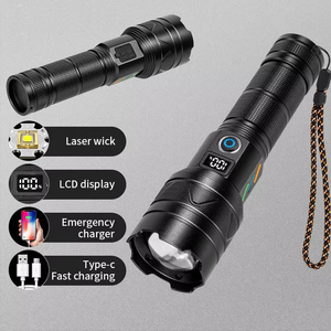 ไฟฉายยุทธวิธี LED กำลังสูง 20W แสงเลเซอร์สีขาว ปรับซูมได้ ใช้พลังงานจากมือถือ ชาร์จซ้ำได้ เหมาะสำหรับกิจกรรมกลางแจ้ง - Product Image 2