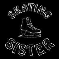 T-shirts de sport de haute qualité, écologiques, pour gymnastes et patineurs artistiques, avec transfert thermique, lavables, en matériau verre, avec strass thermocollants