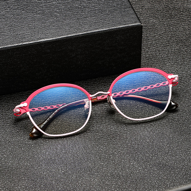 Manufacturers Direct Sales Luxury Titanium Unisex Computer Anti-blocking Blue Glasses Diamond Face Shape Myopia Reading Glasses