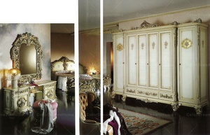 Luxury Baroque Furniture French Style Bedroom Wood Carving <strong>Wardrobe</strong> <strong>2</strong> <strong>Doors</strong> - Product Image 4