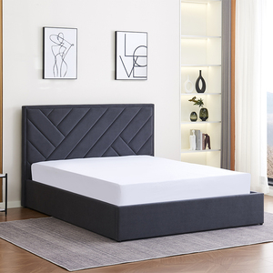 Lit Double Queen de Luxe en Tissu pour Appartement, Chambre à Coucher, Hôtel, Meuble d'Intérieur pour Appartement de Petite Taille 1,8 m - Product Image 5