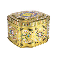 Boîtes de rangement personnalisées à couvercle articulé, en métal, de qualité alimentaire, pour épices, biscuits, chocolat, thé russe, forme octogonale