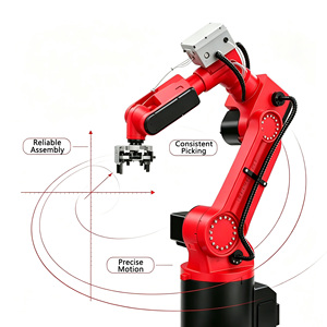 BORUNTE Bras robotisé articulé à 6 axes, solution d'automatisation efficace pour le chargement de machines-outils CNC, robotiseur de palettisation Pick and Place - Product Image 2
