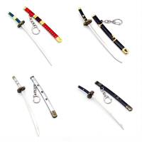 Porte-clés épée couteau Zoro 4 modèles Luffy Nami Sanji gaine arme modèle porte-clés japonais katana porte-clés