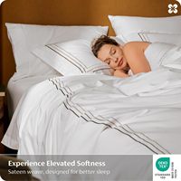 Vente en gros, personnalisation, kit de mariage SUMIAN en quatre pièces, literie d'hôtel en trois pièces, housse de couette 100% coton, ensemble de literie de luxe King Size