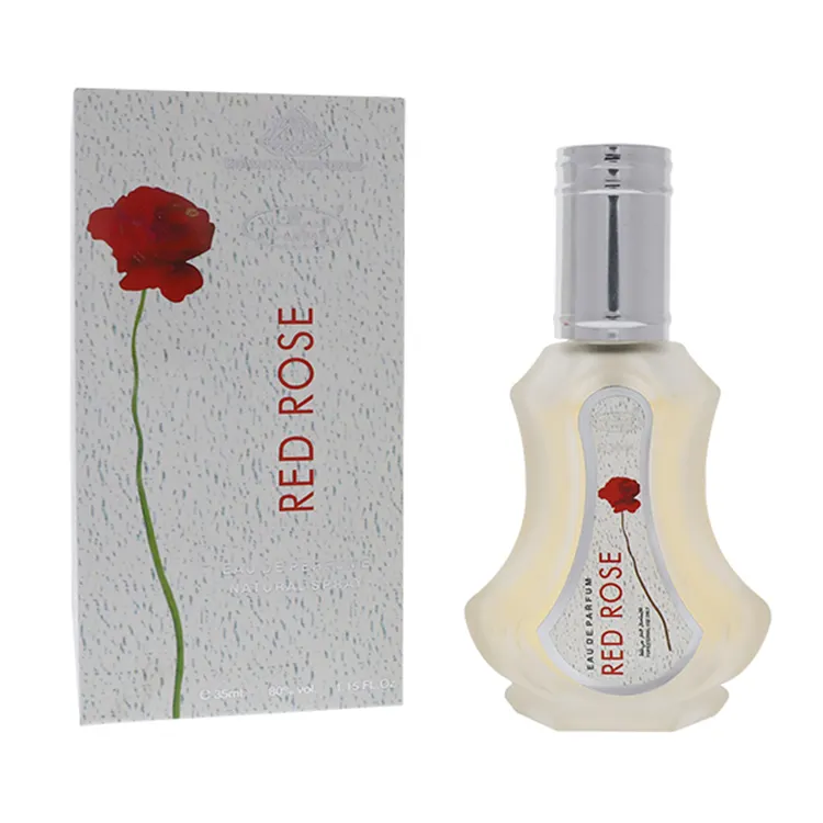 Rosa Roja de Dubái para mujer, perfume árabe de larga duración, 35ML, venta al por mayor, buen precio