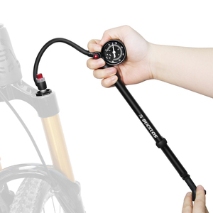 OEM/ODM BUCKLOS Pompe à air pour fourche de vélo Haute pression 300 PSI Pompe à amortisseur arrière pour vélo Manomètre de gonflage de valve Presta Schrader - Product Image 1
