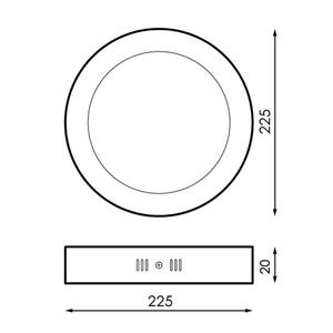 Pannello circolare da superficie 20W CCT, basso consumo, facile installazione; ideale per l'illuminazione generale in case e uffici. - Product Image 1