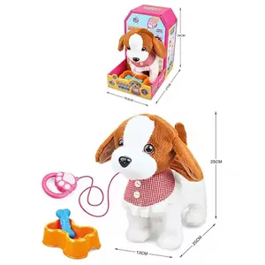 Enfants drôle jouer jeu compétitif jouets semblant B/O électrique mignon en peluche jouets pour animaux de compagnie chien chat Animal forme laisse ensemble jouets pour enfants
