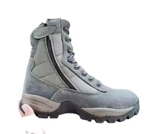Bottes de désert DFS8 personnalisées en daim de vache vert gris et marron désert - Product Image 6